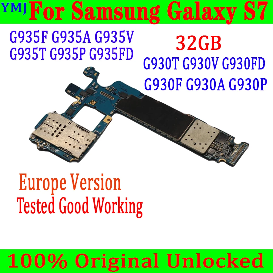Европейская версия для Samsung Galaxy S7 G930F G930V G935FD G935F материнская плата с полными