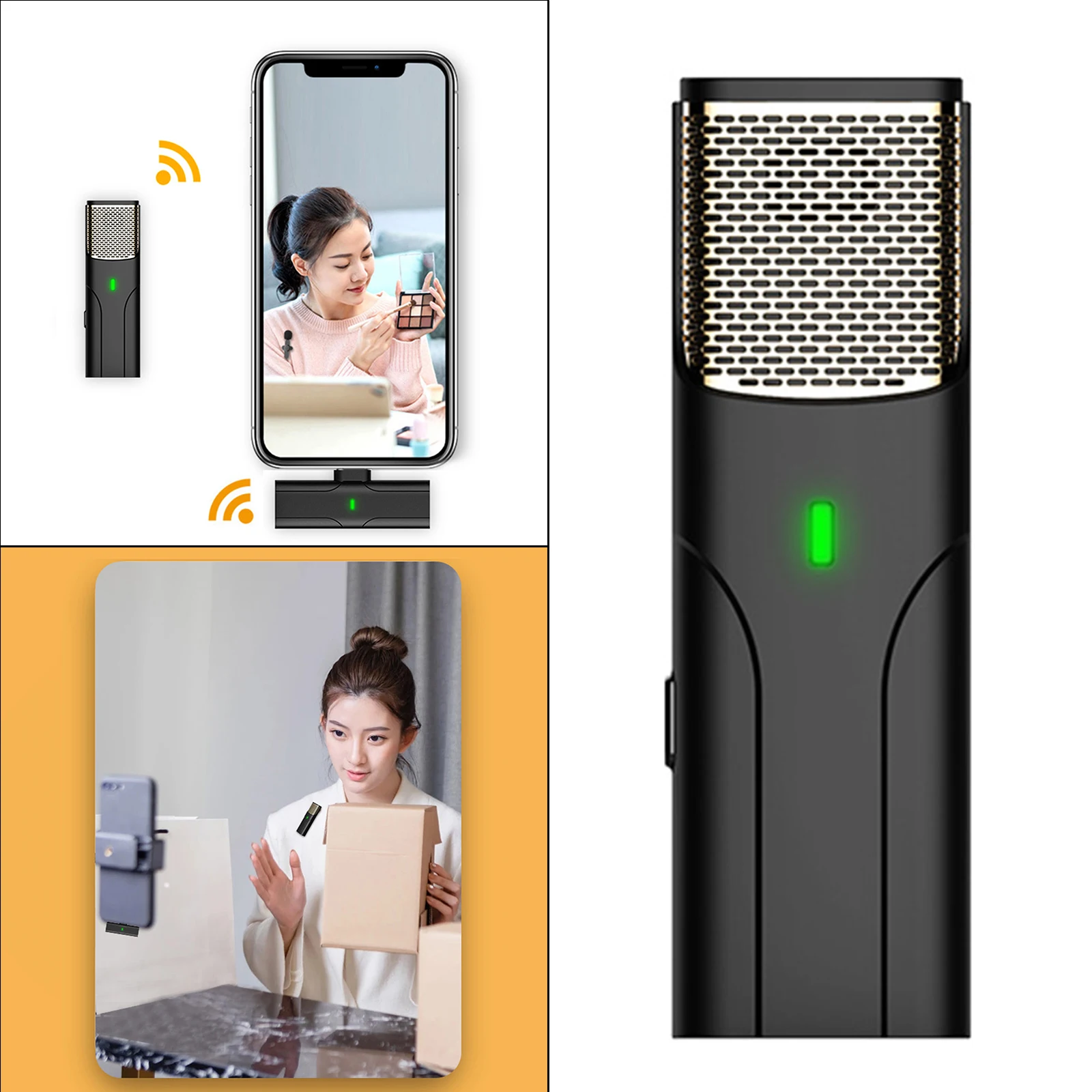 

Lavalier Microphone Wireless Omnidirectional Mini Mic for Interview Shooting Online Teaching Recording Phones Camera