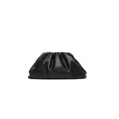 medium black Кожаная сумка-конверт, роскошные сумки, женские сумки, дизайнерские объемные сумочки круглой формы и сумочки, дамские клатчи - Цвет: medium black