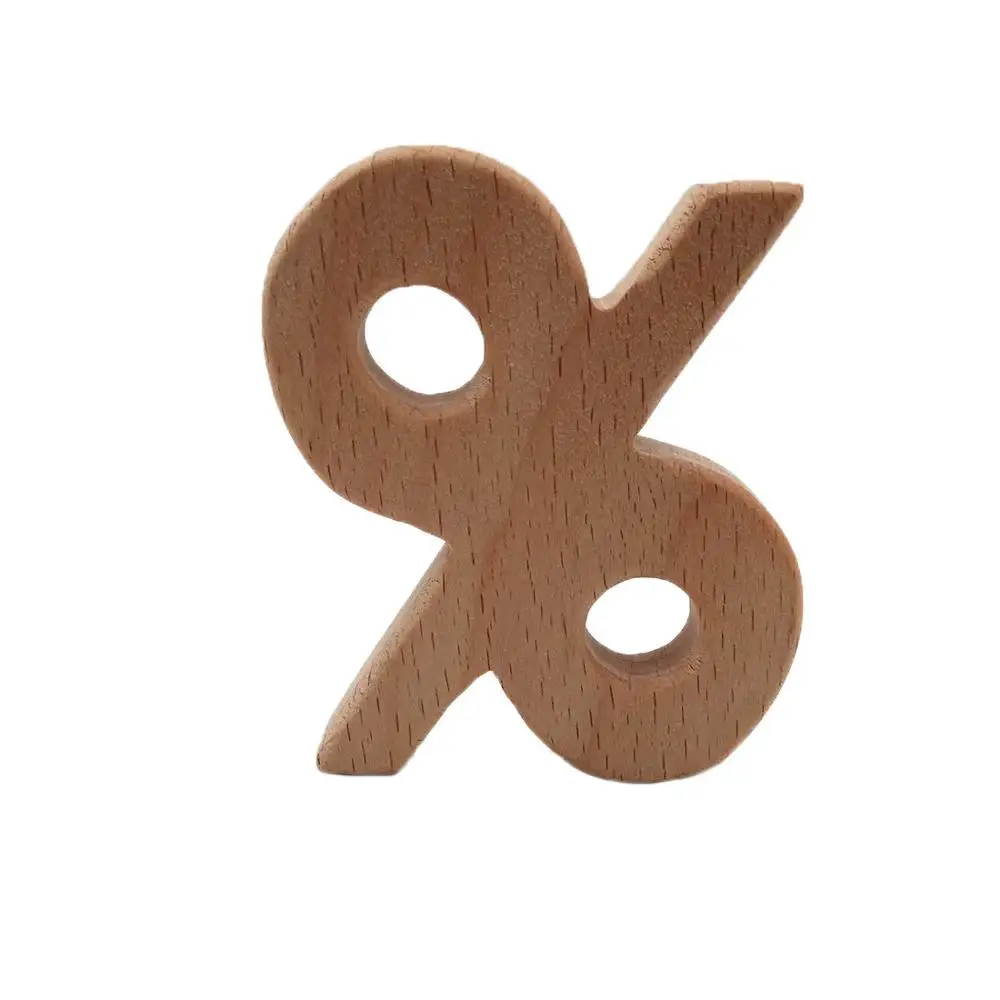 1 шт. деревянный Прорезыватель для зубов мультяшный кулон сделай сам игрушки