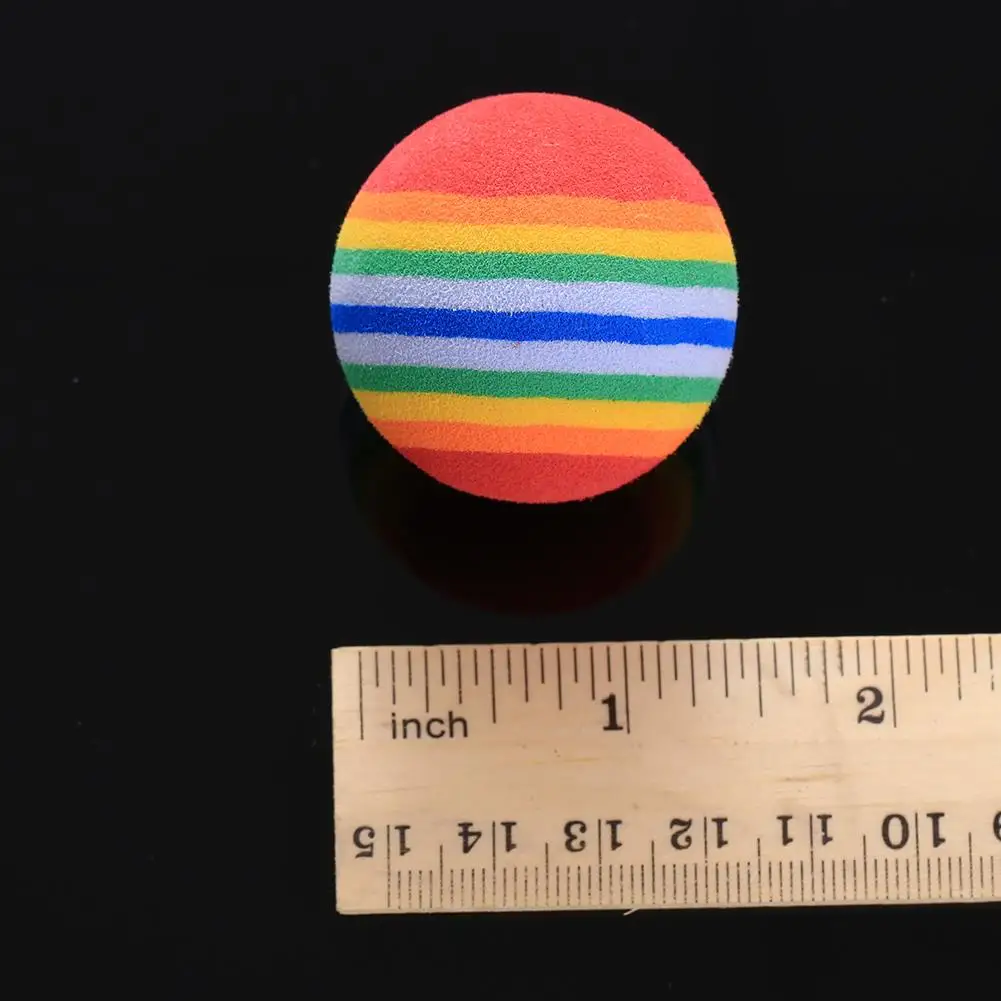 Милая жевательная игрушка для домашних животных Радужный шар игры искусственная