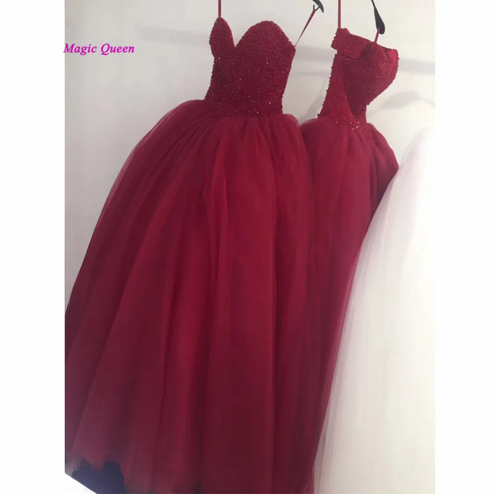 Dark Red Black Wedding Dresses 2020 Beads Corset Back Plus Size Gowns Princess Bride Dress African Vestido de Casamento | Свадьбы и