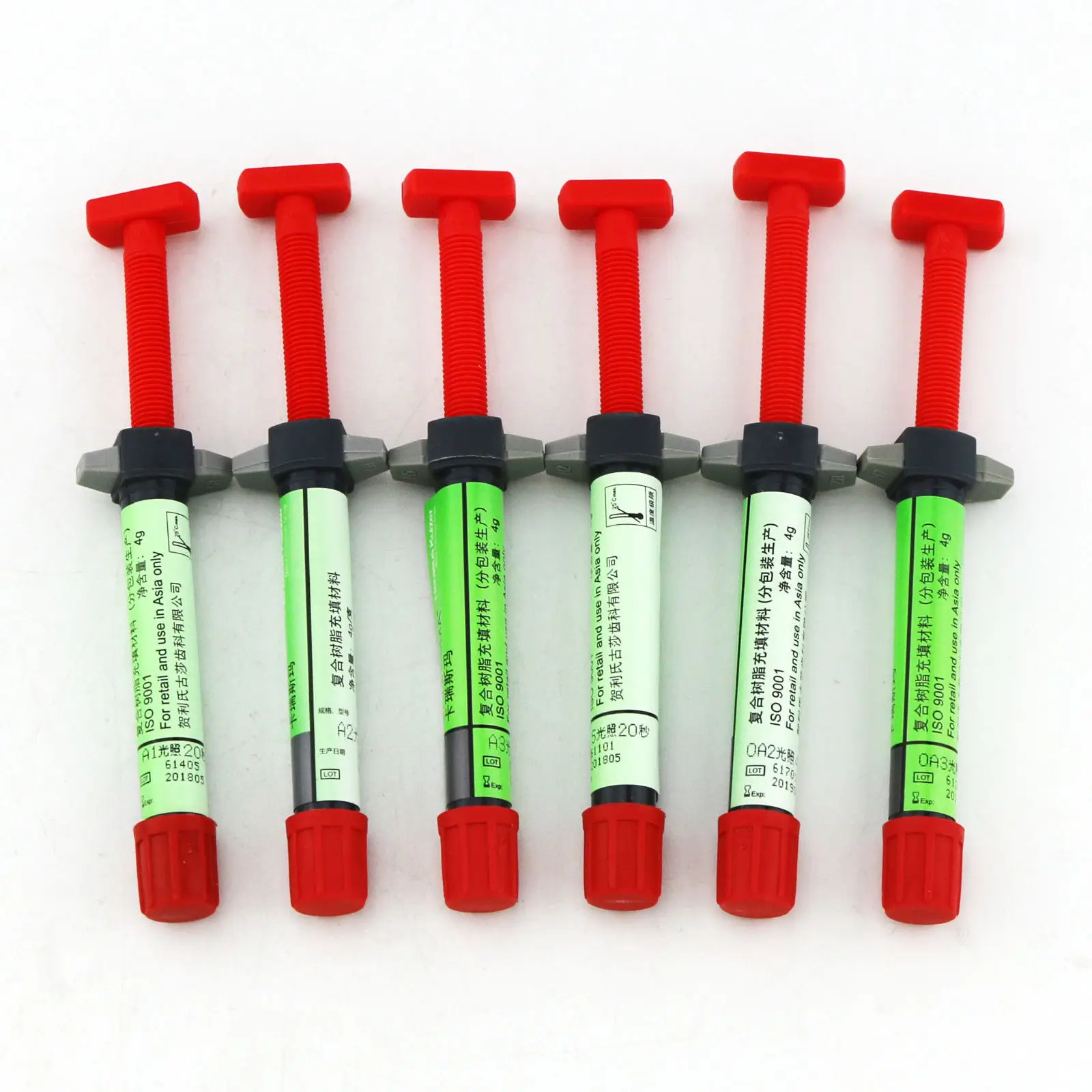 5Pcs Heraeus Charisma Dental Composite Syringe Light Cure Resin Tooth Filling Material A1 A2 A3 A3.5 Shade