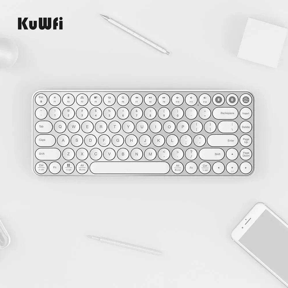 

Клавиатура беспроводная KuWFi, Bluetooth, 85 клавиш, 2,4 ГГц
