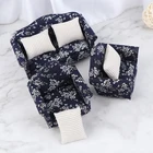 Набор деревянных диванных подушек с цветочным рисунком для кукольного домика масштаба 112, 7 шт., миниатюрное украшение мебели, детские игрушки для ролевых игр