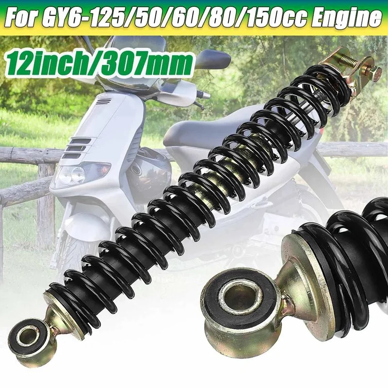 

Universals 307mm 12 Inch Eye Motorcycle Accessories Air Shock Absorber Rear Suspension for GY6-125/50/60/150Cc Scooters