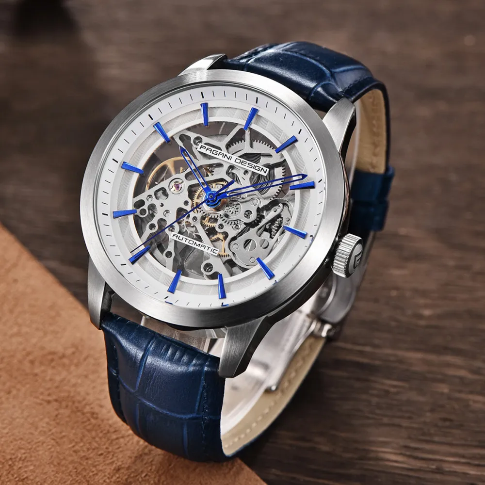 PAGANI модные роскошные брендовые кожаные часы Tourbillon автоматические механические