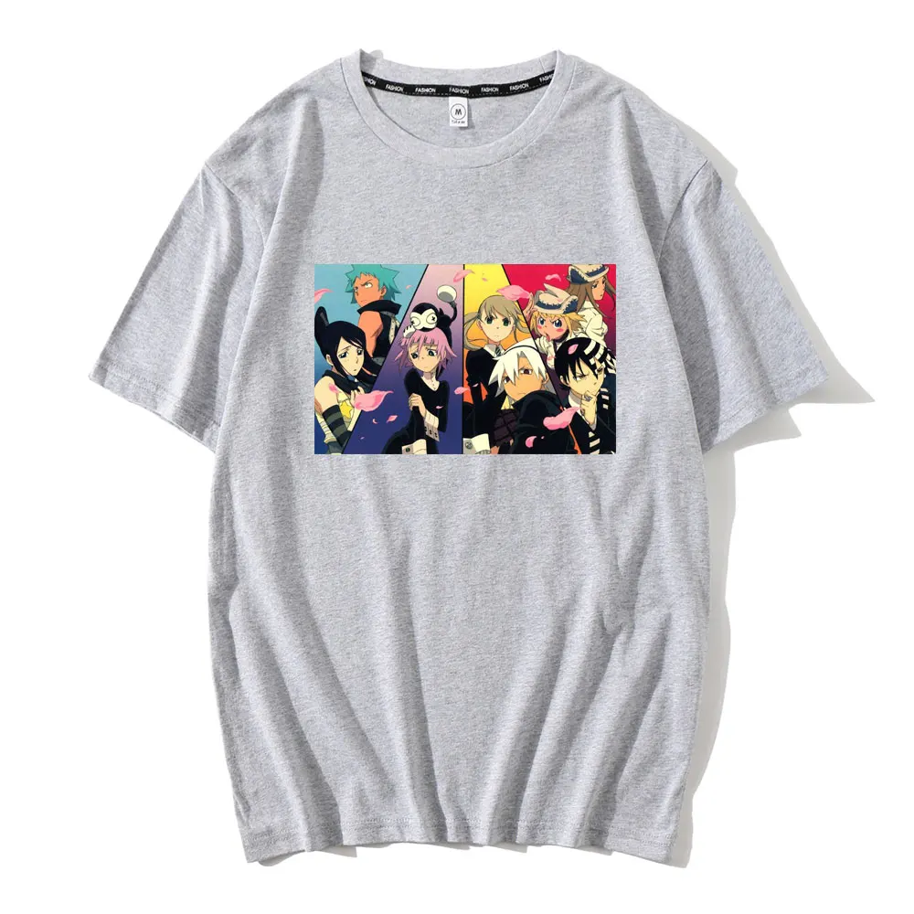 

Japan Anime Soul Eater Black Print Men Tshirt Tees Summer T Shirt Fashion Fitness Short Sleeve T-shirt Casual Streetwear