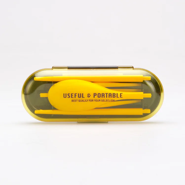 Горячая Распродажа набор из трех предметов портативная посуда со складной