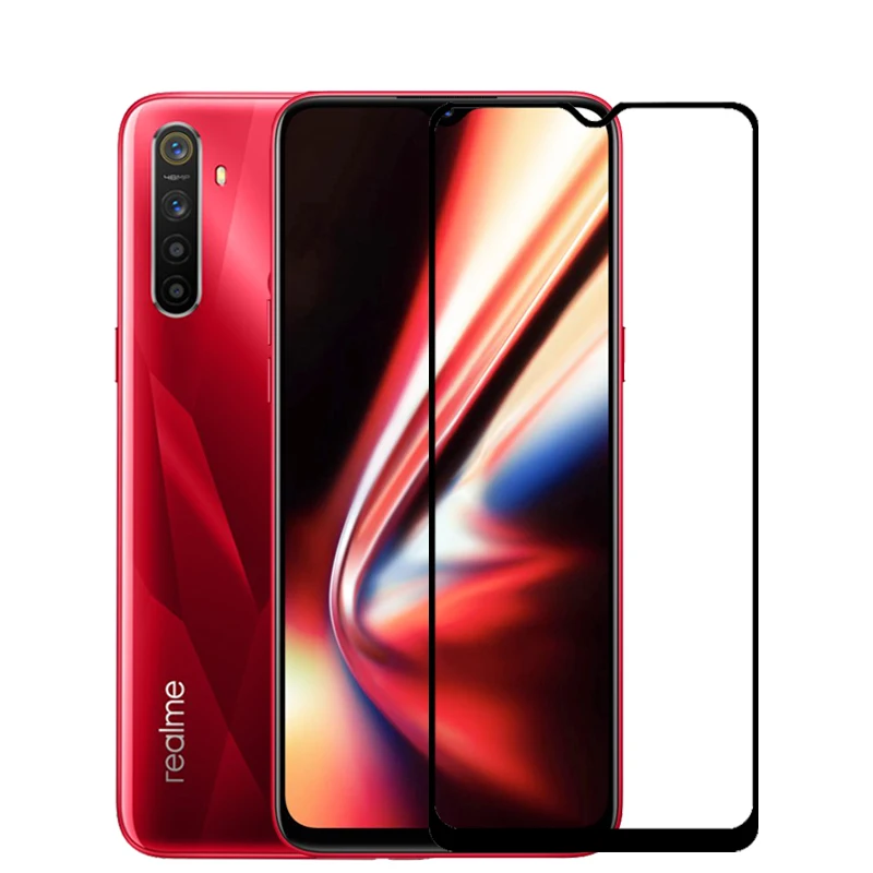 Protector de pantalla de vidrio templado para m&oacute;vil, pel&iacute;cula de 5S dura pegada para OPPO Realme 5s, 2 uds.-1
