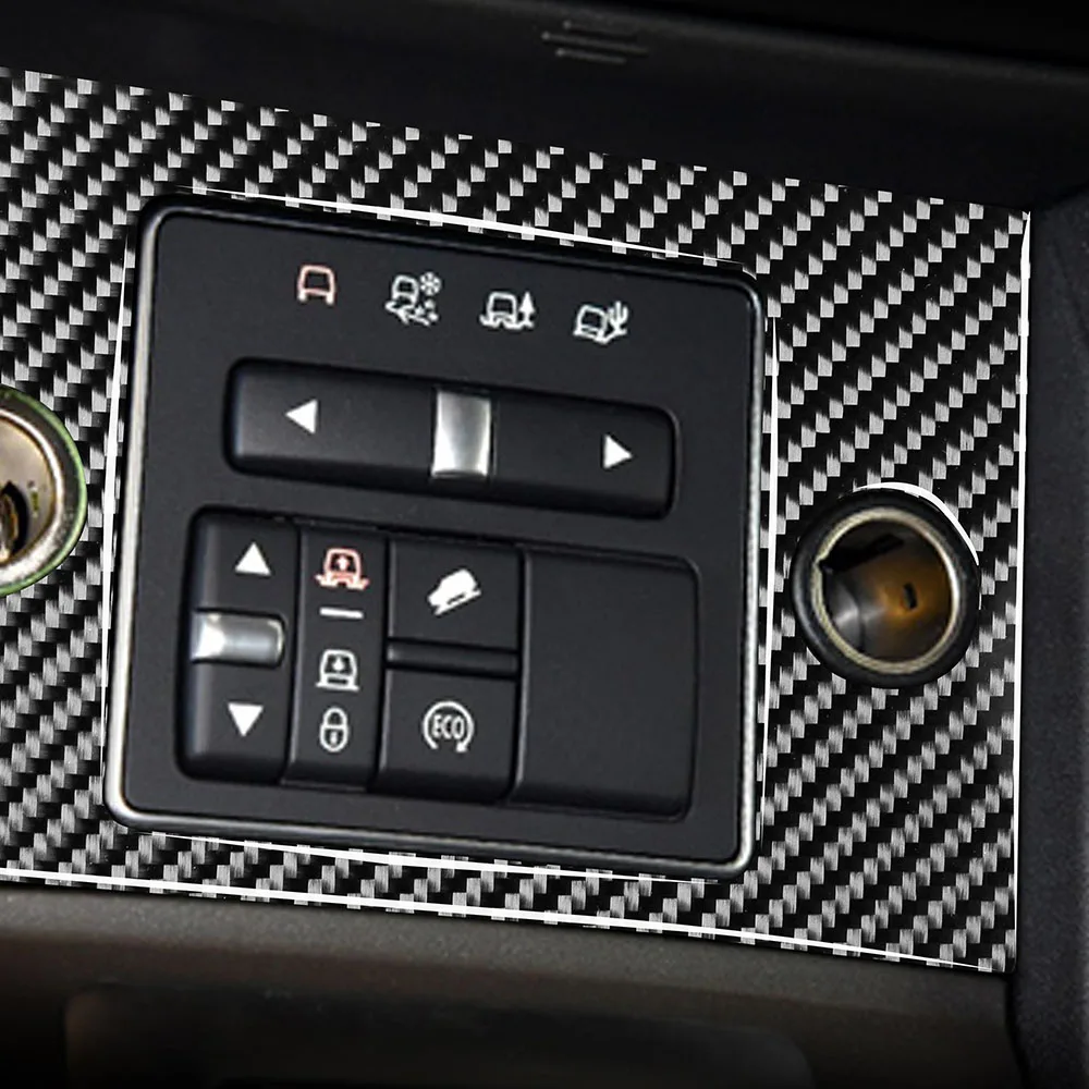 

Carbon Fiber Cigarette Lighter Panel Cover Trim For Land Rover Discovery 4 10-16