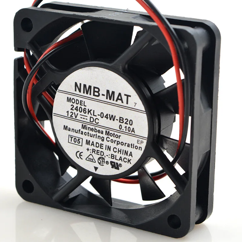 Бесшумный охлаждающий вентилятор для процессора FOW NMB 6 см 2406KL 04W B20 6015 12 В