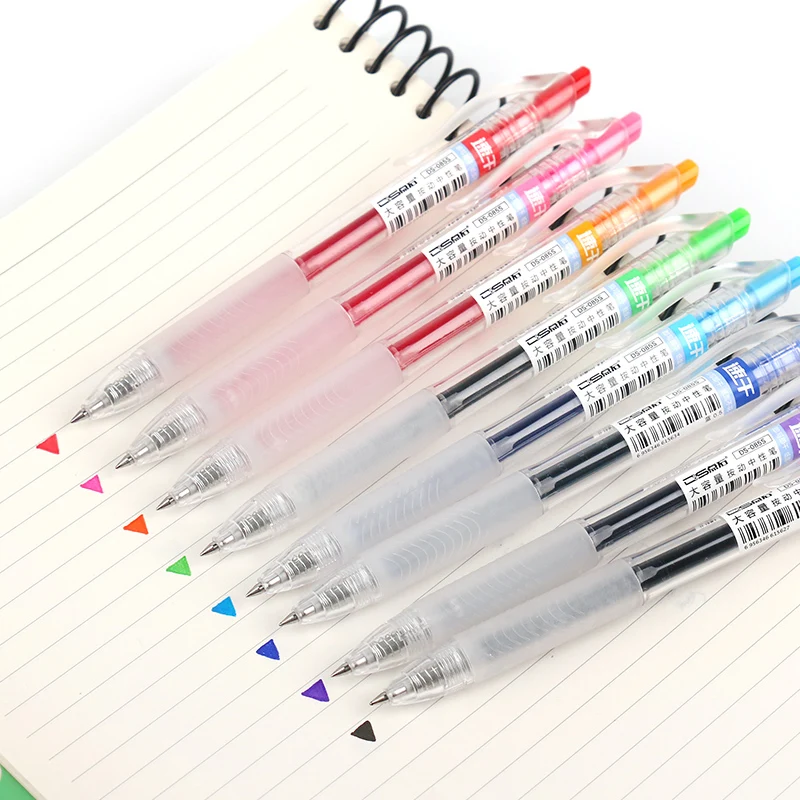 Ручки быстросохнущие цветные с выдвижными гелевыми чернилами 8/12 шт.| |