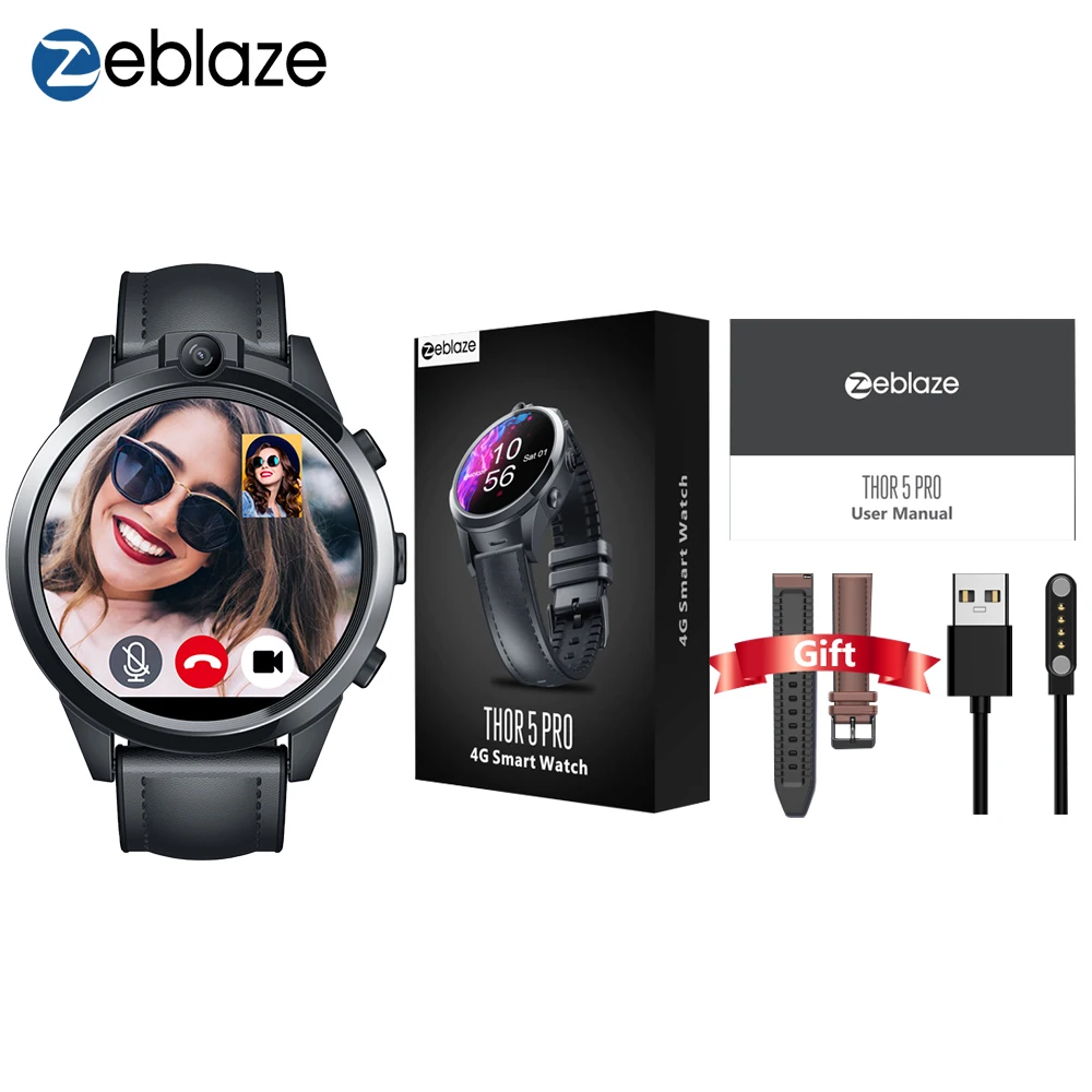 Zeblaze THOR 5 PRO Smart Watch сердечного ритма крови Давление видеовызовов Скорость монитор