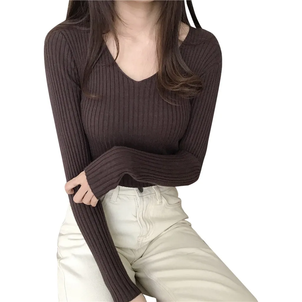 Вязаный женский свитер Повседневный зимний ретро-топы длинный рукав теплый