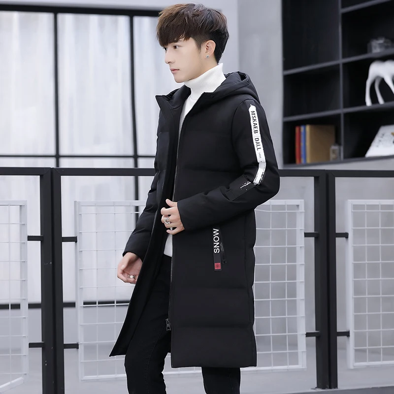 

Fashion Pop Men Parka Thick Warm Winter Male Coat Men Quilted Jacket Hoody Parka Long Cotton Hoodie Costume