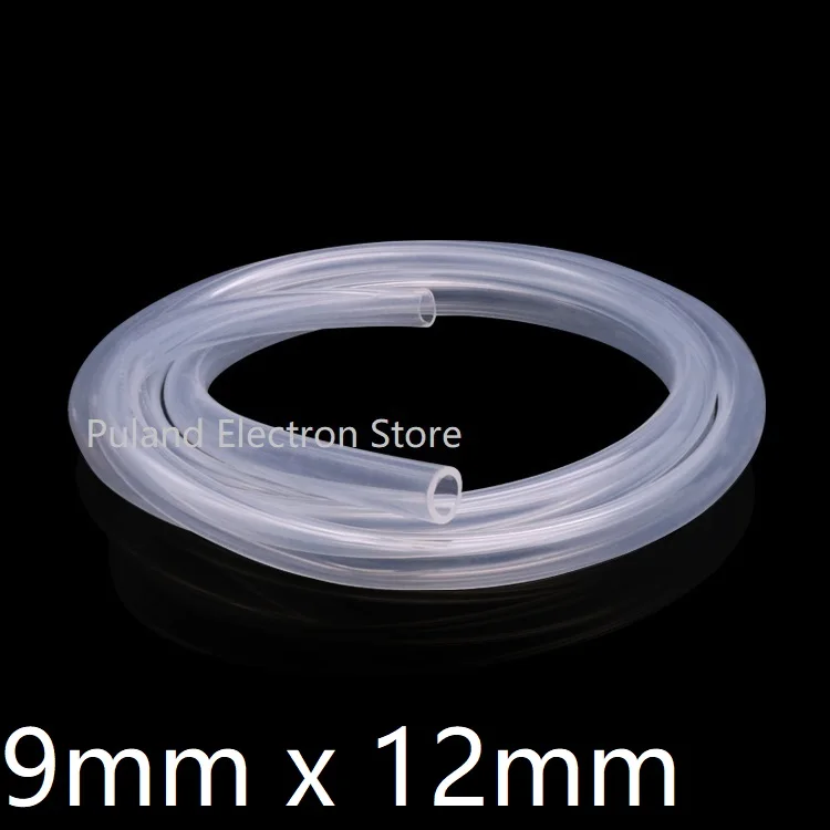 

9x12 Silicone Tubing ID 9mm OD 12mm Food Grade Flexible Drink Tubing Pipe Temperature Resistance Nontoxic Transparent