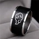 Кольца с облаком для косплея аниме, ювелирные изделия из нержавеющей стали в японском стиле, для косплея анимации, титановые стальные мужские кольца