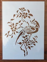 a4 29 21cm bird leaves diy stencils wall painting scrapbook coloring embossing album decorative paper card template