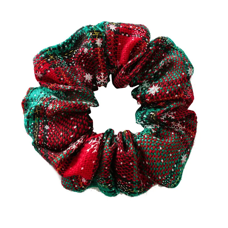 

Colorful Christmas Hair Scrunchies Hairband Ponytail Holder Hair Ties Rope Handmade Elastic Hair Bands Girls Hair Accessories