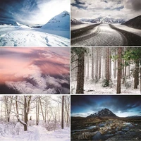 vinyl custom photography backdrops snow winter photography background ya20721 02