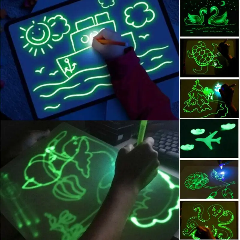 Детские игрушки для мальчиков и девочек волшебная доска рисования светильник