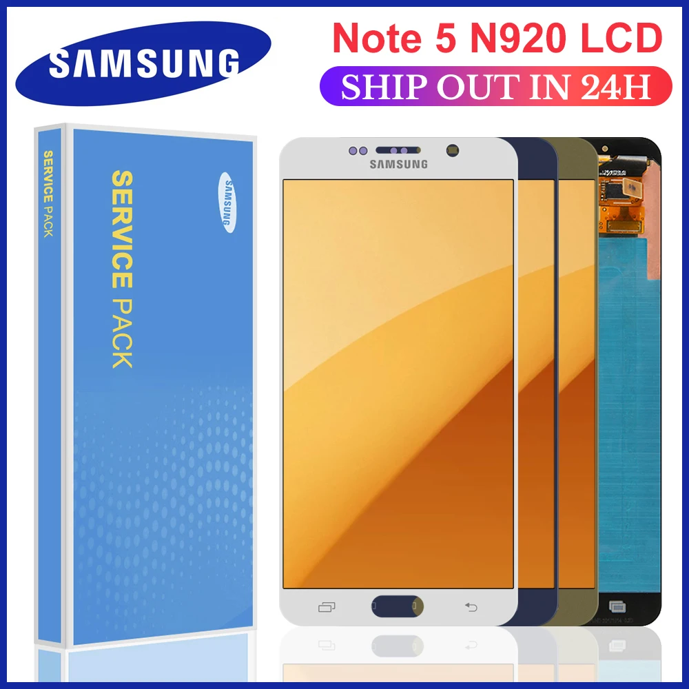 OLED-дисплей 5 7 дюйма для SAMSUNG Galaxy Note сенсорный ЖК-экран Samsung Note5 N920A N9200 SM-N920 N920C