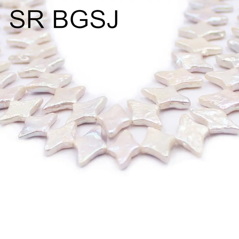 Free Shipping 8x15mm Star Shape White Reborn Natural Freshwater Pearl Beads Strand 15&quot | Украшения и аксессуары