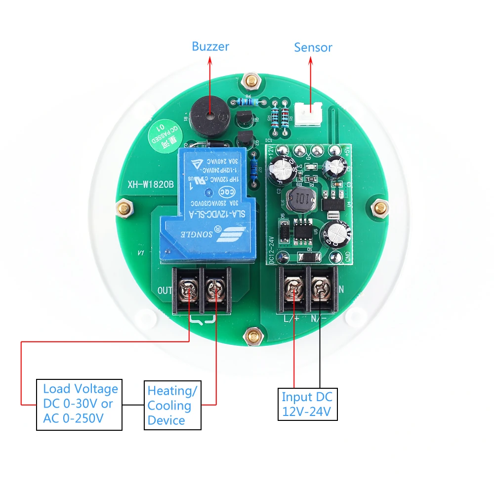 Цифровой регулятор температуры-50 ~ 110 Цельсия NTC 10K DC 12 V-24 V датчик 30A автоматический