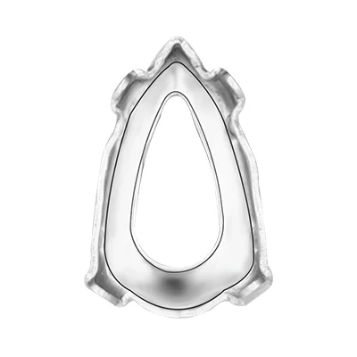 silver 50 шт. в одной сумке 9x14 мм в форме щита Серебряная коготь для Стразы для нашивки стеклянные прозрачные кристаллы использование для рукоделия или рукоделия - Цвет: silver