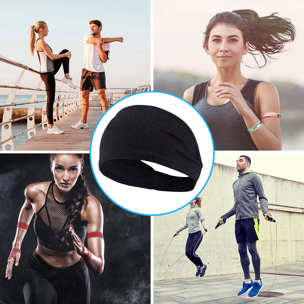 

3pcs Lightweight Sport Headband Non-slip Sweat Band Stretchy Bandana Headwear Running Athletic Workouts Elastic Hair Band