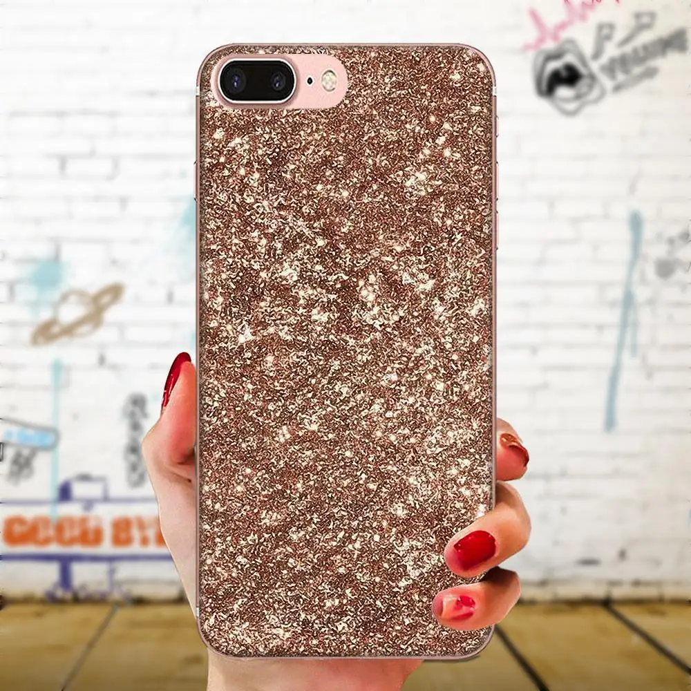 Print Phone Case Gold Pink Rose Glitter For Samsung Galaxy Note 5 8 9 S3 S4 S5 S6 S7 S8 S9 S10 5G mini Edge Plus Lite | Мобильные