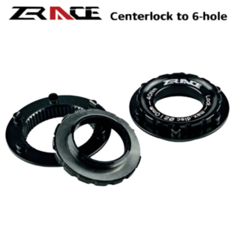 

ZRACE Hub Hole Centerlock to 6hole Adapter Center Lock conversion 6 hole Brake Disc Center Lock for 6 Bolt SM-RTAD05 / SM-RTAD10