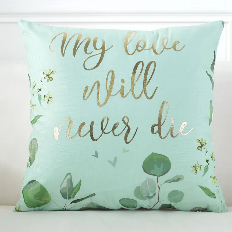 2019 нордическая Инс наволочка позолоченная простая зеленая подушка набор