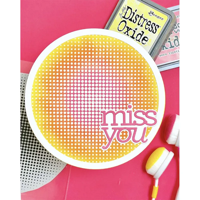 

Round Shape Miss You Metal Cutting Days Dice And Stamps Stencils For Scrapbooking Stamps Embossing Mold Diy Paper Cards Craft