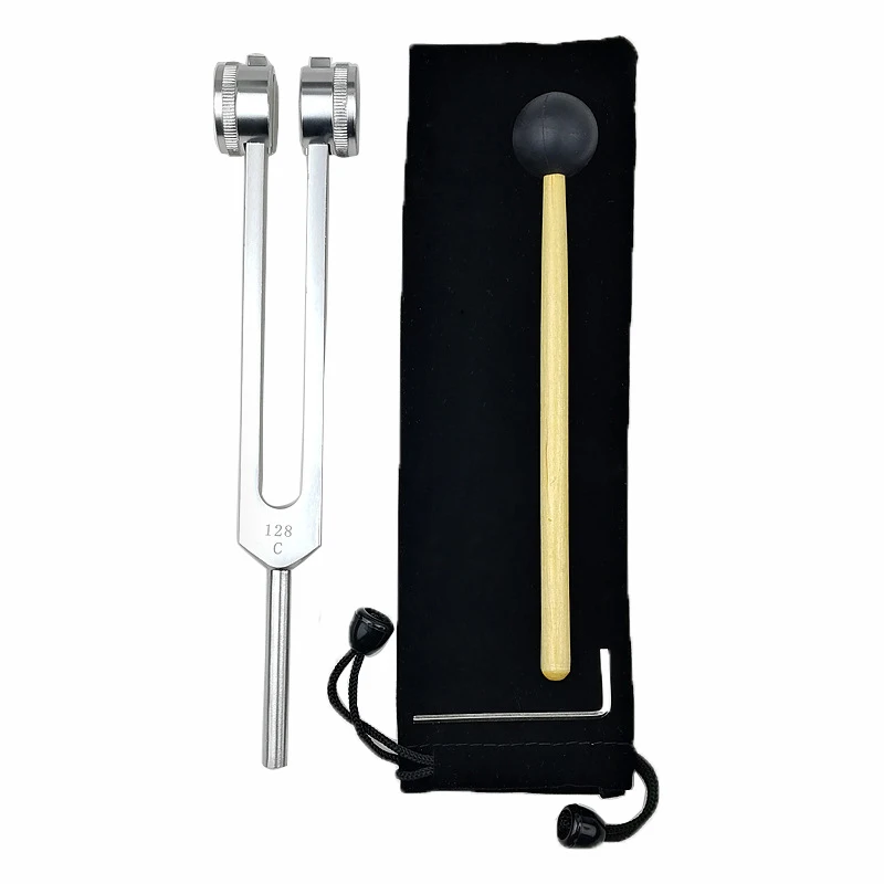 128Hz Frequency Neural tuning mining ear Tuners testing fork aluminum test Equipment Mallet Striking Hammer gold Ear massager | Красота и