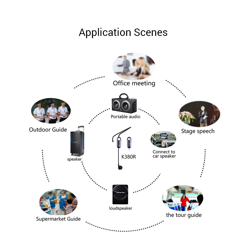 Легкая портативная беспроводная гарнитура микрофон UHF с приемником Музыкальный