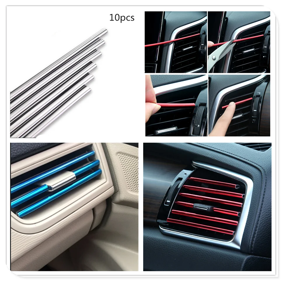 Car Vent Grille cover Outlet Strip for megane seat leon 1 suzuki samurai audi a3 8v vw passat b6 mazda 6 bmw r1200gs | Автомобили и