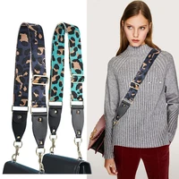 adjustable shoulder straps leopard print strap leather wide shoulder bag accessories for women replacement strap bag belt