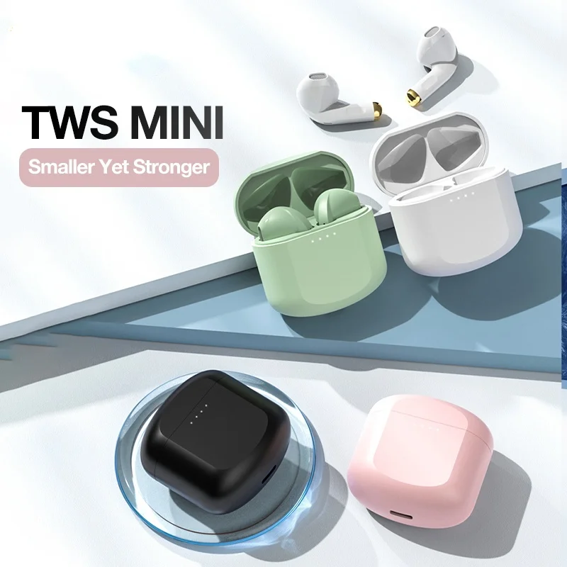 

TWS беспроводные наушники, Bluetooth-наушники, мини-наушники для спорта, умные наушники для Android, симпатичные наушники, настоящая Беспроводная свя...