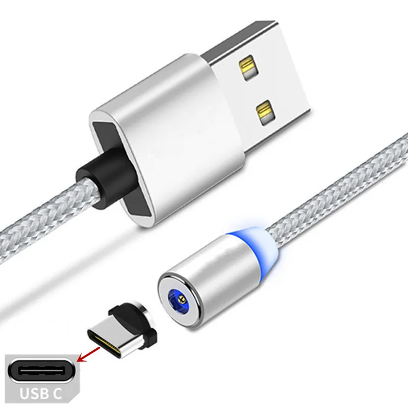 Магнитный зарядный кабель типа C для Samsung galaxy S20 FE S8 A8 A50 M31s USB адаптер Huawei P30 Honor 9X 20