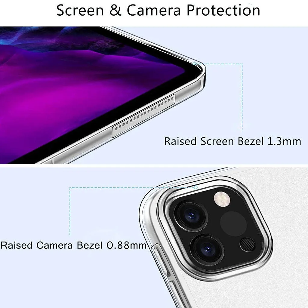 Чехол для нового iPad Pro 11/12.9 дюймов тонкая прозрачная мягкая резина TPU Защитный