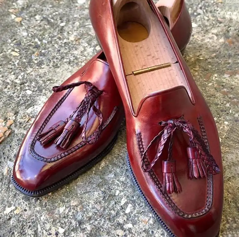 Мужские туфли из искусственной кожи на низком каблуке классические броги