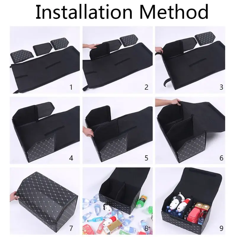 

Multipurpose Collapsible Car Trunk Storage Organizer With Lid Portable Car Storage Box Car Trunk Organizer