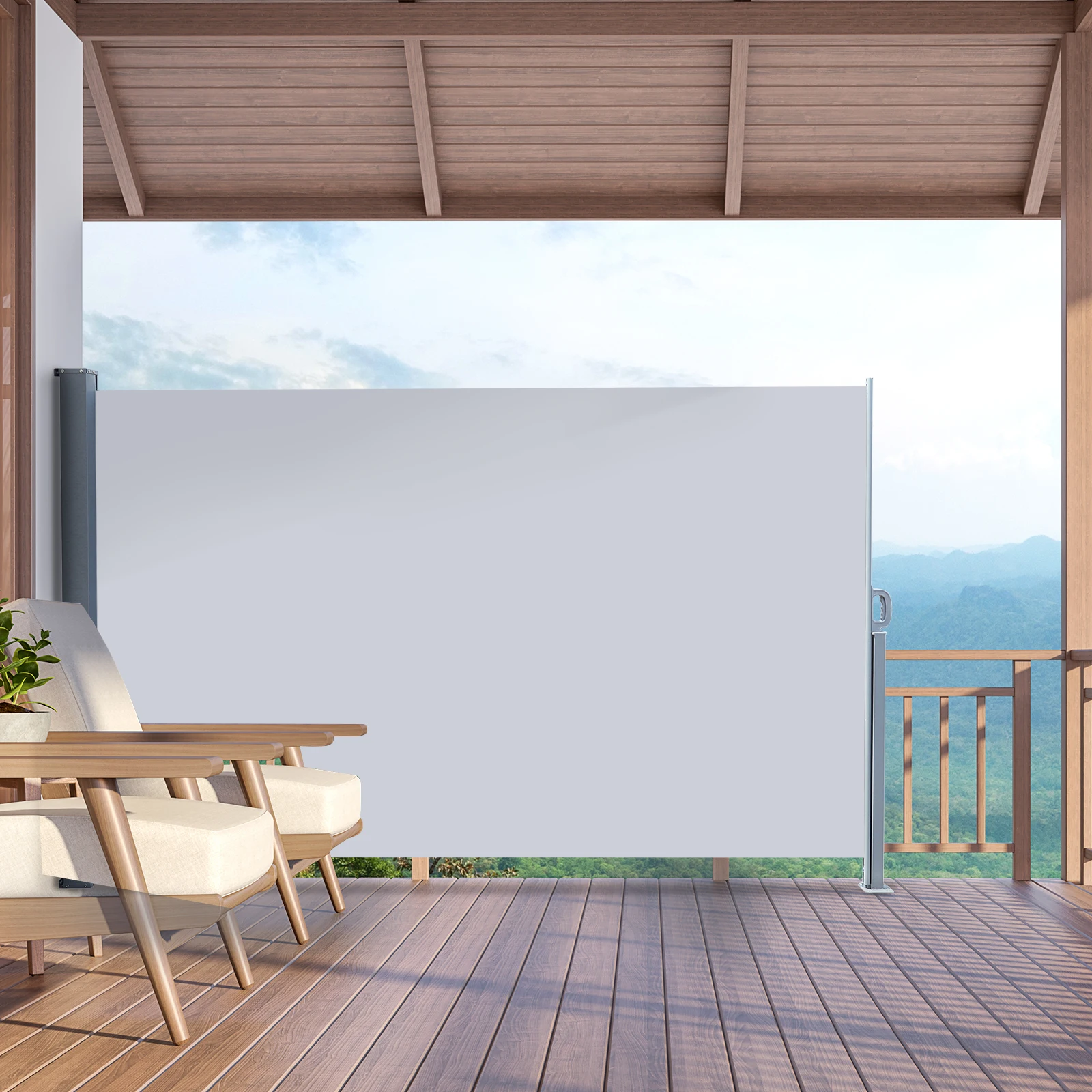 

(300 x 160)cm( L x W) Outdoor Aluminum Single Side Pull Shed US