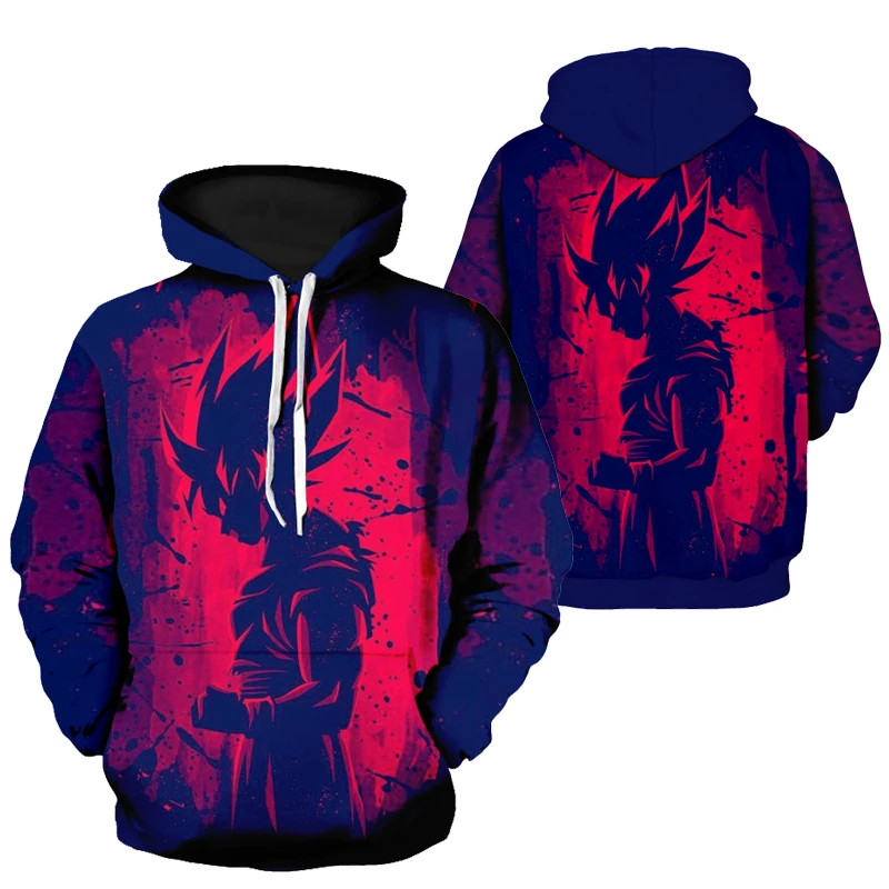 

Мужская повседневная одежда на осень, с анимационным принтом, на молнии, яркие фиолетовые толстовки на заказ