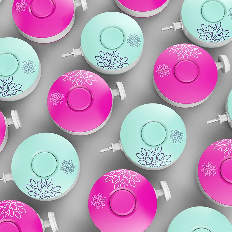 1 шт. красочные электрические сверла для ногтей буферная пилка 7 наконечников