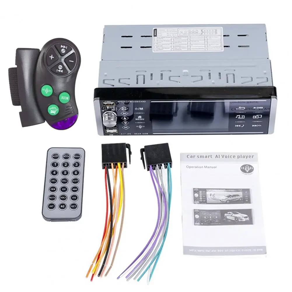 

4168AI 4.1inch Car MP5 Player Bluetooth Hands-free Voice Control USB Quick Charging Player for Vehicles Universal Car Accessorie