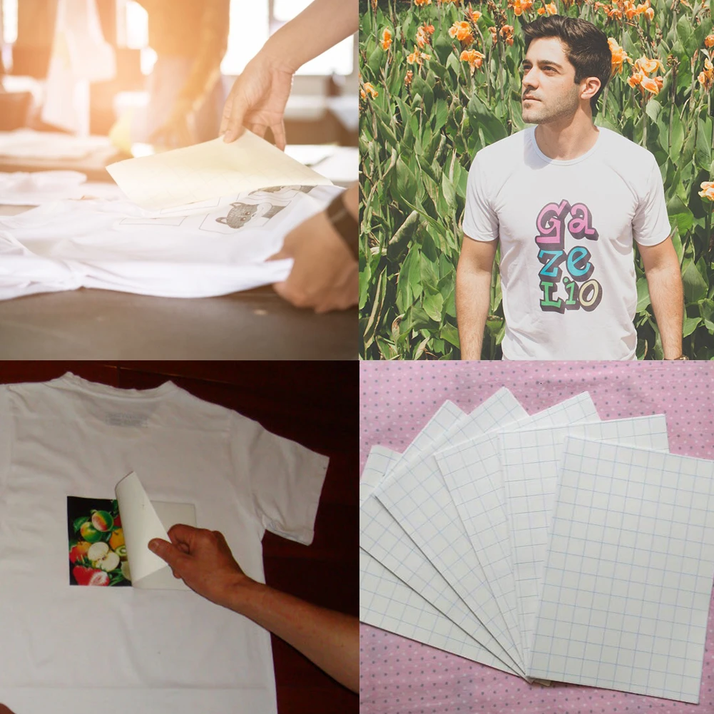 10 шт. листы футболка A4 теплообменная бумага железо на струйной Теплообменной