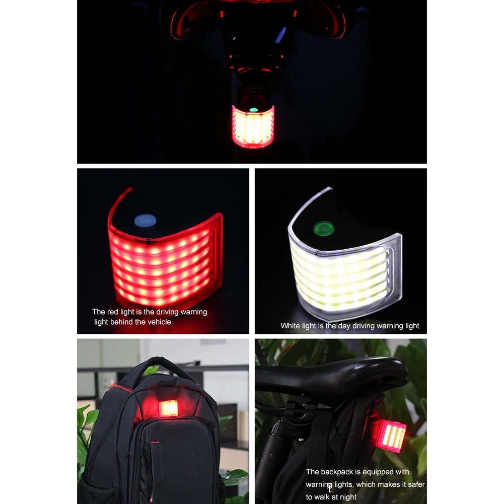 

USB Rechargeable Mountain Bike Taillight Waterproof Bicycle Road Rear Light Lamp Night Riding Safety Warning Lamp